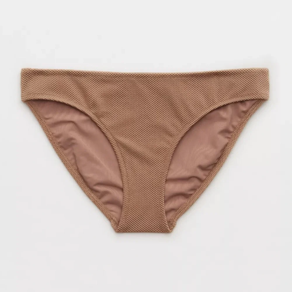 NEW Aerie Shine Pique Full Coverage Bikini Bottoms